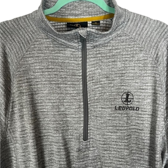Leupold Optics Co. Long Sleeve 1/2 Zip Heavy Shirt Light Jacket Gray Size XL - Picture 4 of 7